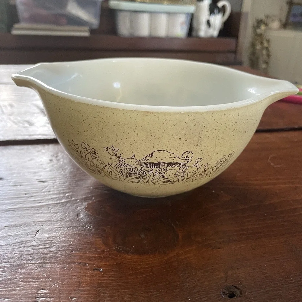 Pyrex Vintage Forest Fancies Mushroom Cinderella Nesting Mixing Bowls, Set of 2